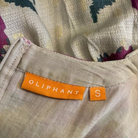 Oliphant Balloon Waisted Mini Patola Purple Small S Floral Gold Pleated Skirt - Picture 9 of 9